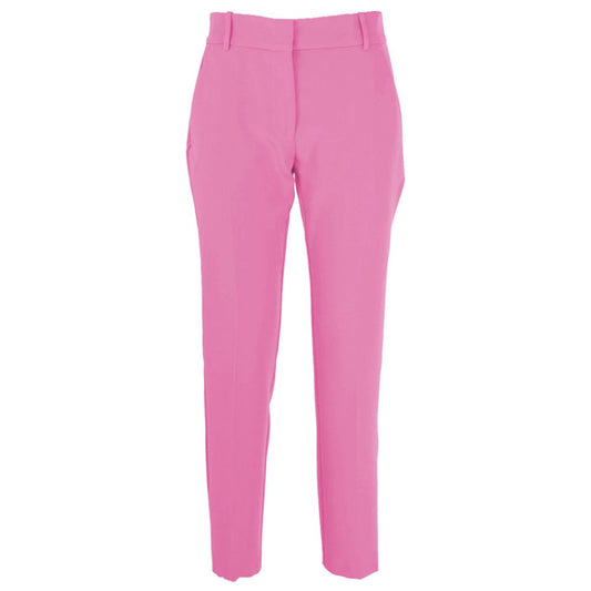 PINKO Elegant Pink Crepe Trousers For Sophisticated Style