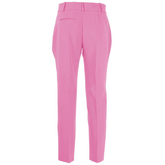 PINKO Elegant Pink Crepe Trousers For Sophisticated Style