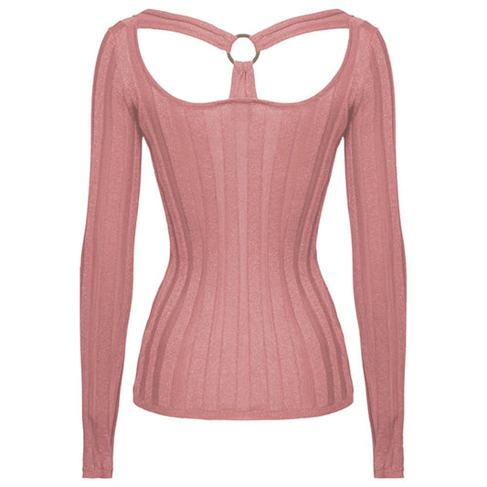 PINKO Pink Viscose Sweater