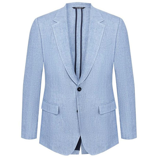 Dolce & Gabbana Light Blue Linen Blazer