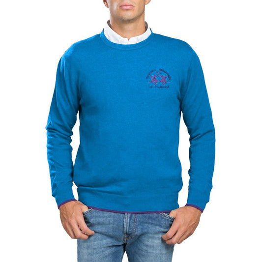 La Martina Light Blue Acrylic Sweater