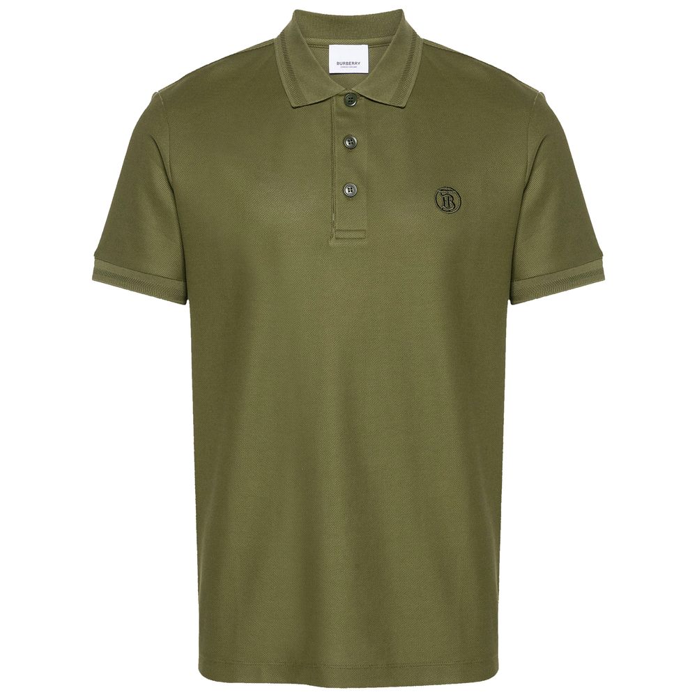 Burberry Green Cotton Polo Shirt