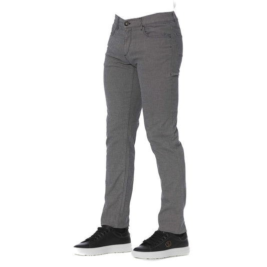 Trussardi Jeans Elegant Gray Cotton Blend Pants