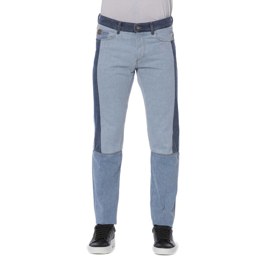 Trussardi Jeans Chic Blue Cotton Denim for Sophisticated Style