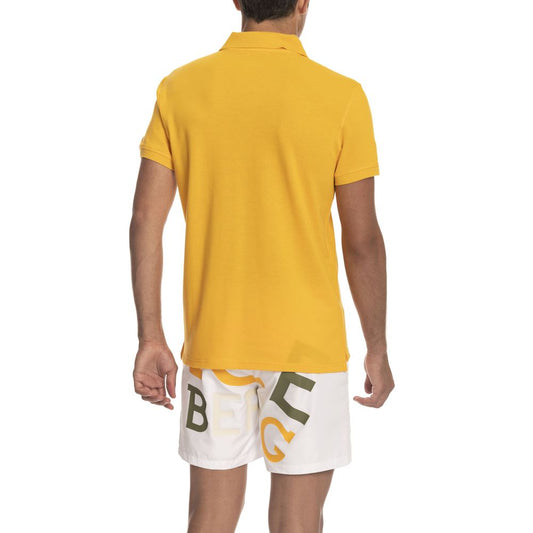 Iceberg Yellow Cotton Polo Shirt