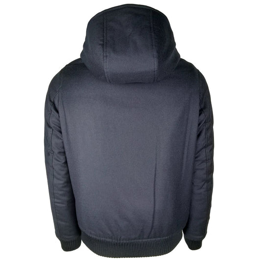 Made in Italy Elegant Wool-Cashmere Men's Jacket with Hood