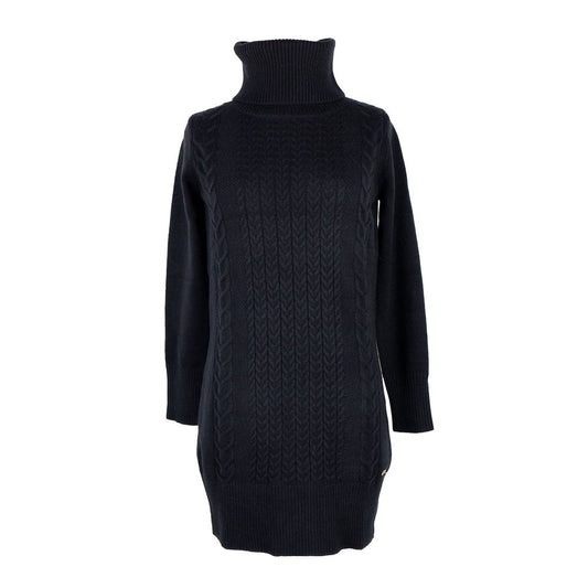 Yes Zee Chic Turtleneck Knit Dress with Logo Detail