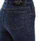 Love Moschino Elegant Dark Blue Bell-Bottom Jeans