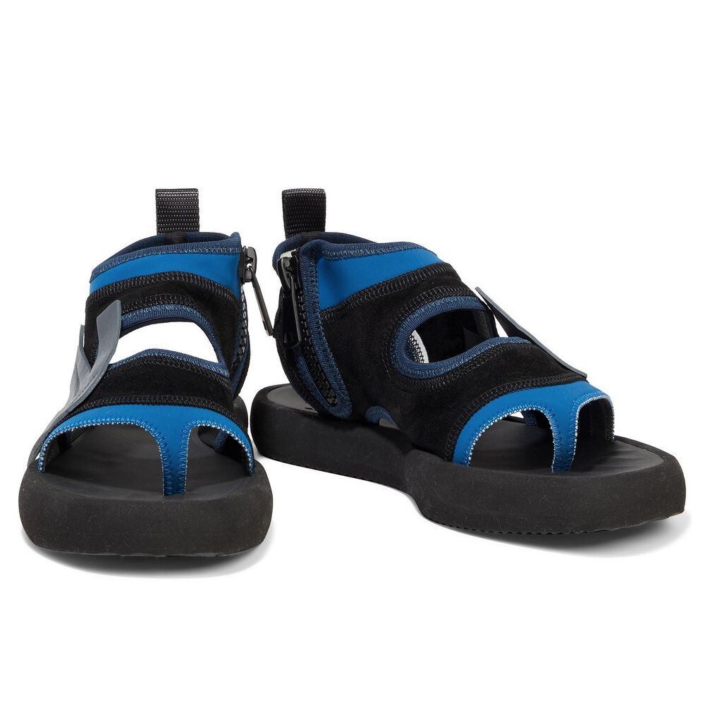 Off-White Chic Neoprene and Suede Sandals in Blue