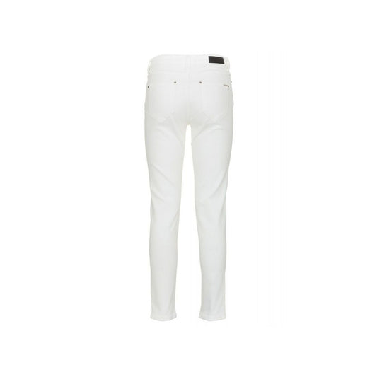 Imperfect White High-Waisted Slim Denim Trousers