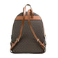 Michael Kors Jaycee Large Brown Signature PVC Shoulder Backpack Bookbag
