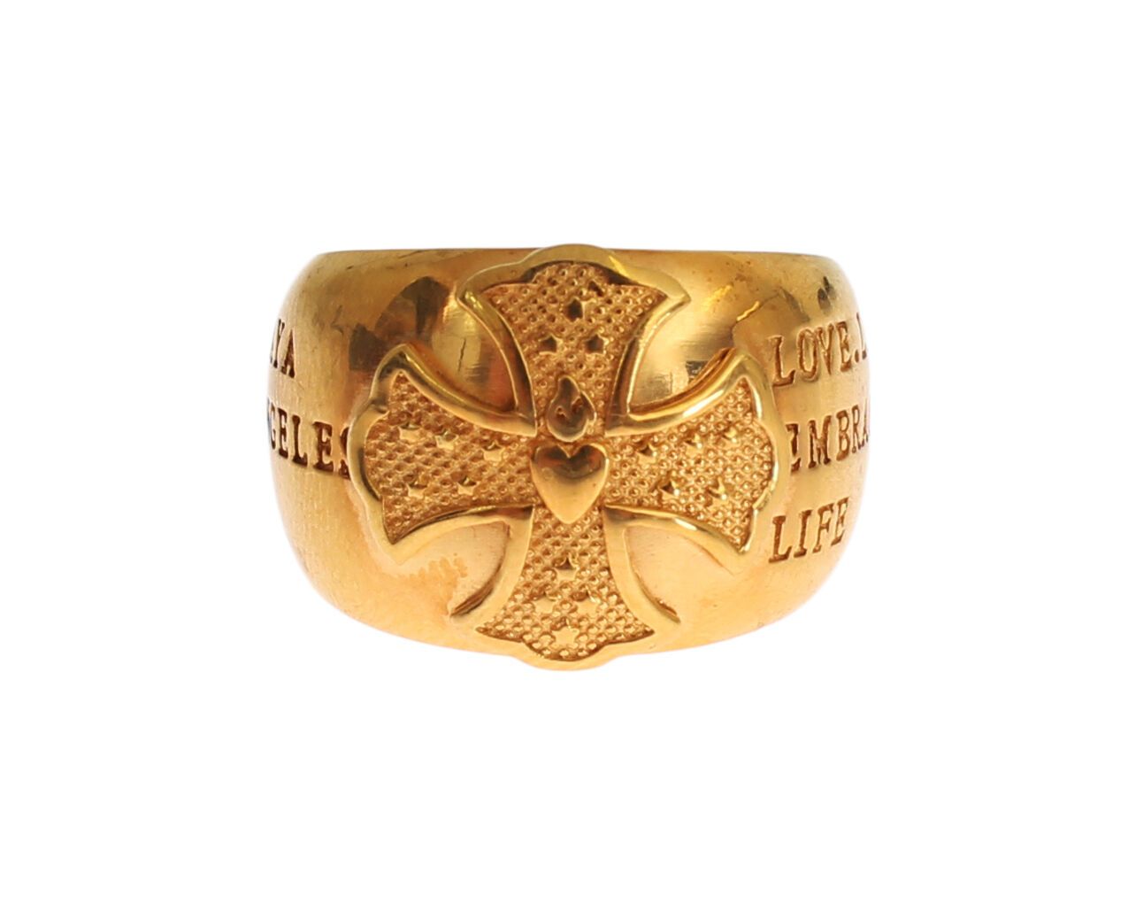 Nialaya Glamorous Gold-Plated Sterling Silver Ring