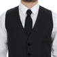Dolce & Gabbana Elegant Gray Wool Dress Vest
