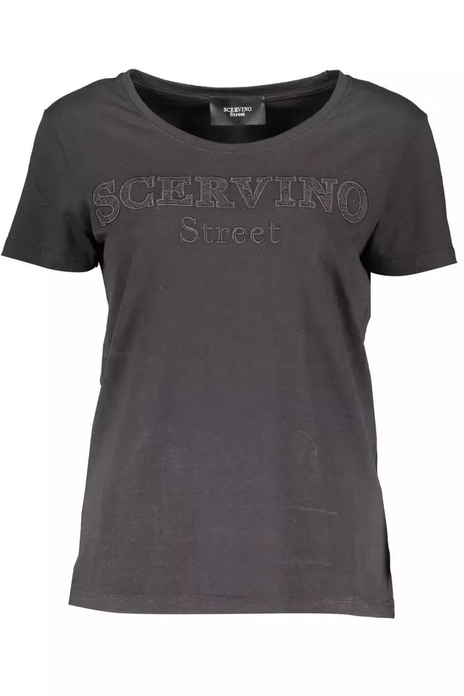 Scervino Street Chic Embroidered Logo Tee with Contrasting Accents