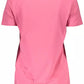 Scervino Street Chic Pink Embroidered Tee with Contrasting Details