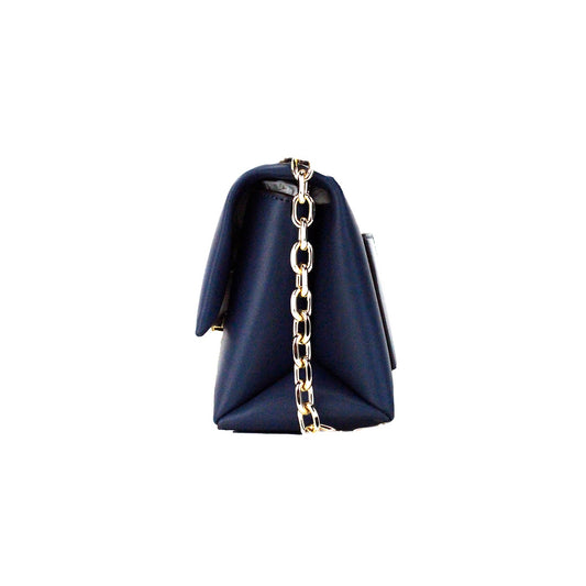 Michael Kors Cece Small Navy Vegan Leather Convertible Flap Crossbody Bag