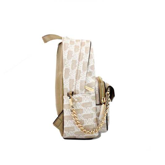 Michael Kors Maisie Mini Camel Signature Canvas 2-n-1 Card Case Backpack Bag