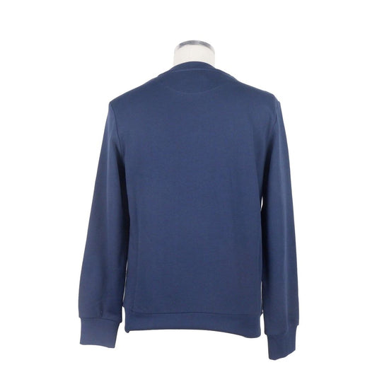 Bikkembergs Sleek Cotton Blend Sweater with Chic Rubber Detail