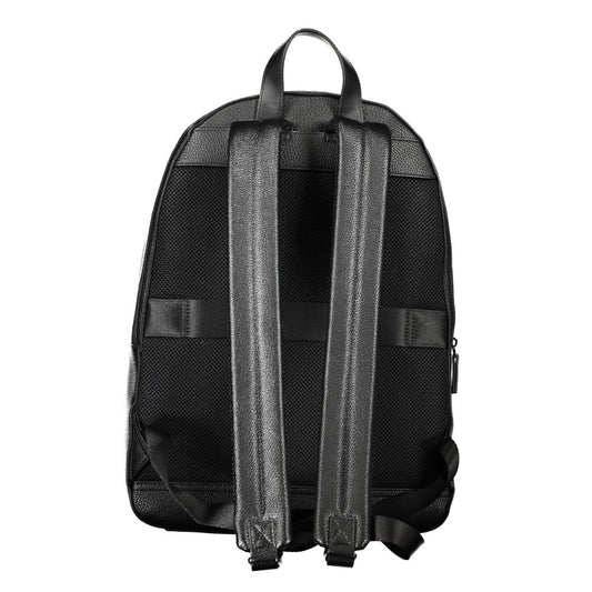 Tommy Hilfiger Elegant Black Urban Backpack with Contrast Details