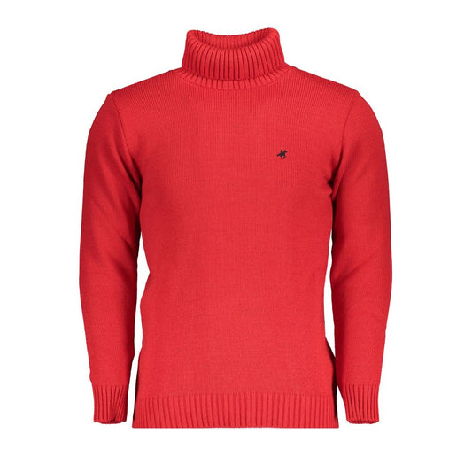 U.S. Grand Polo Elegant Turtleneck Sweater with Embroidery Detail