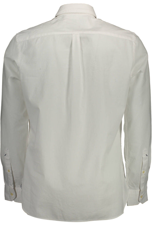 U.S. POLO ASSN. Elegant White Cotton Button-Down Shirt