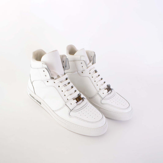 Roberto Cavalli Elevate Your Style with High-End White Sneakers