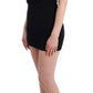 Roccobarocco Black Embellished Jersey Mini Sheath Short Dress