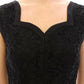 Dolce & Gabbana Elegant Black Floral Lace Dress