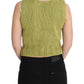 PINK MEMORIES Chic Green Knitted Sleeveless Vest Sweater