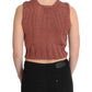PINK MEMORIES Chic Red Sleeveless Knit Vest Sweater