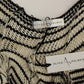 Alice Palmer Black Chainette Knit Striped Assymetrical Dress