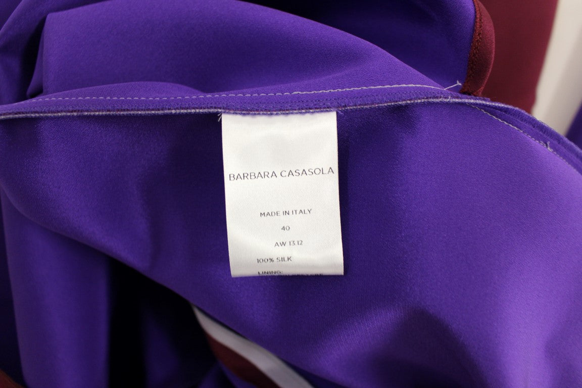 Barbara Casasola Elegant Long Silk Gown in Lavender