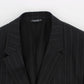 Dolce & Gabbana Chic Gray Striped Wool Blazer Jacket
