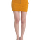 Costume National Yellow corduroy mini skirt