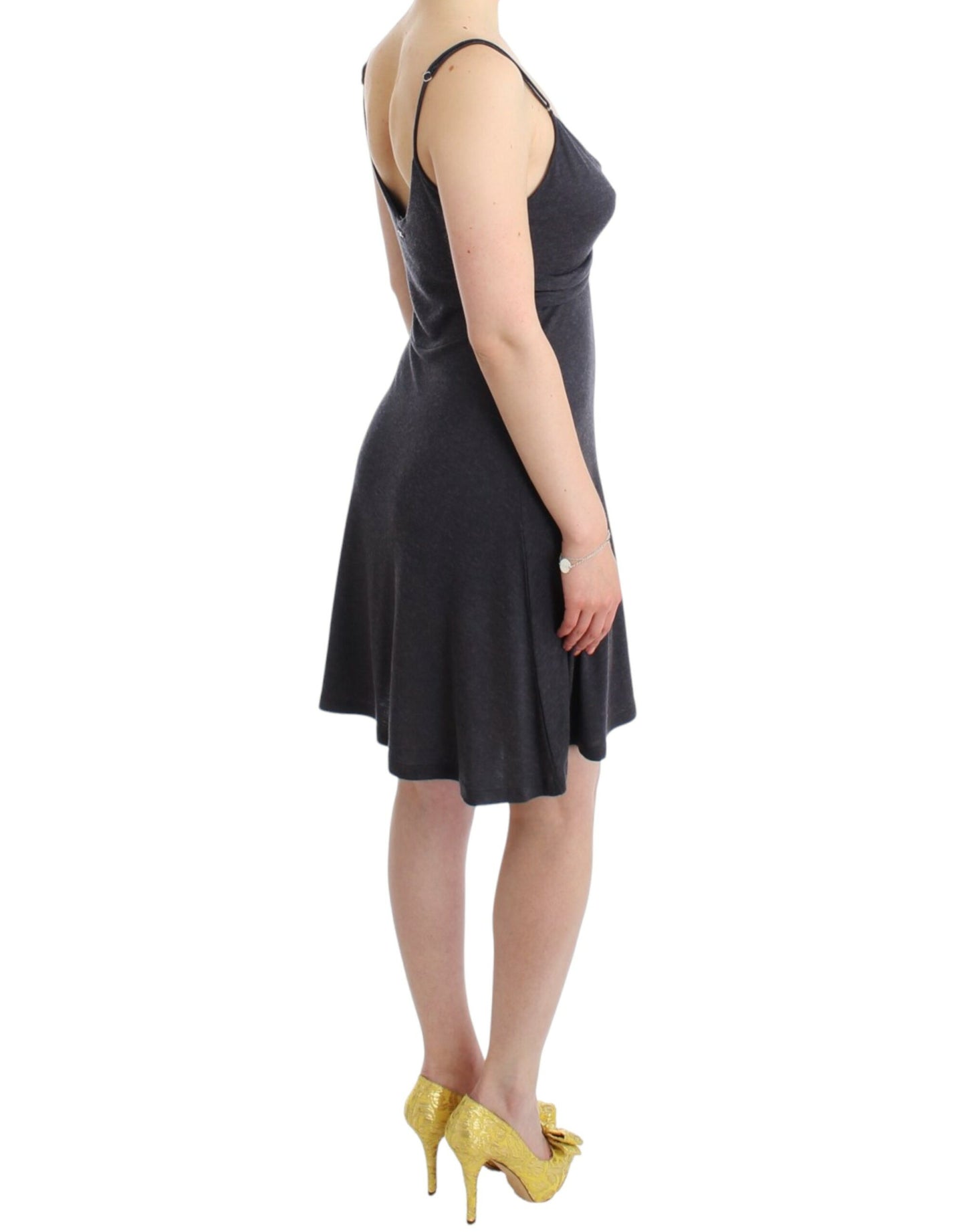 Costume National Gray knitted A-line dress