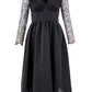 Lardini Black Long Dress with Lace details