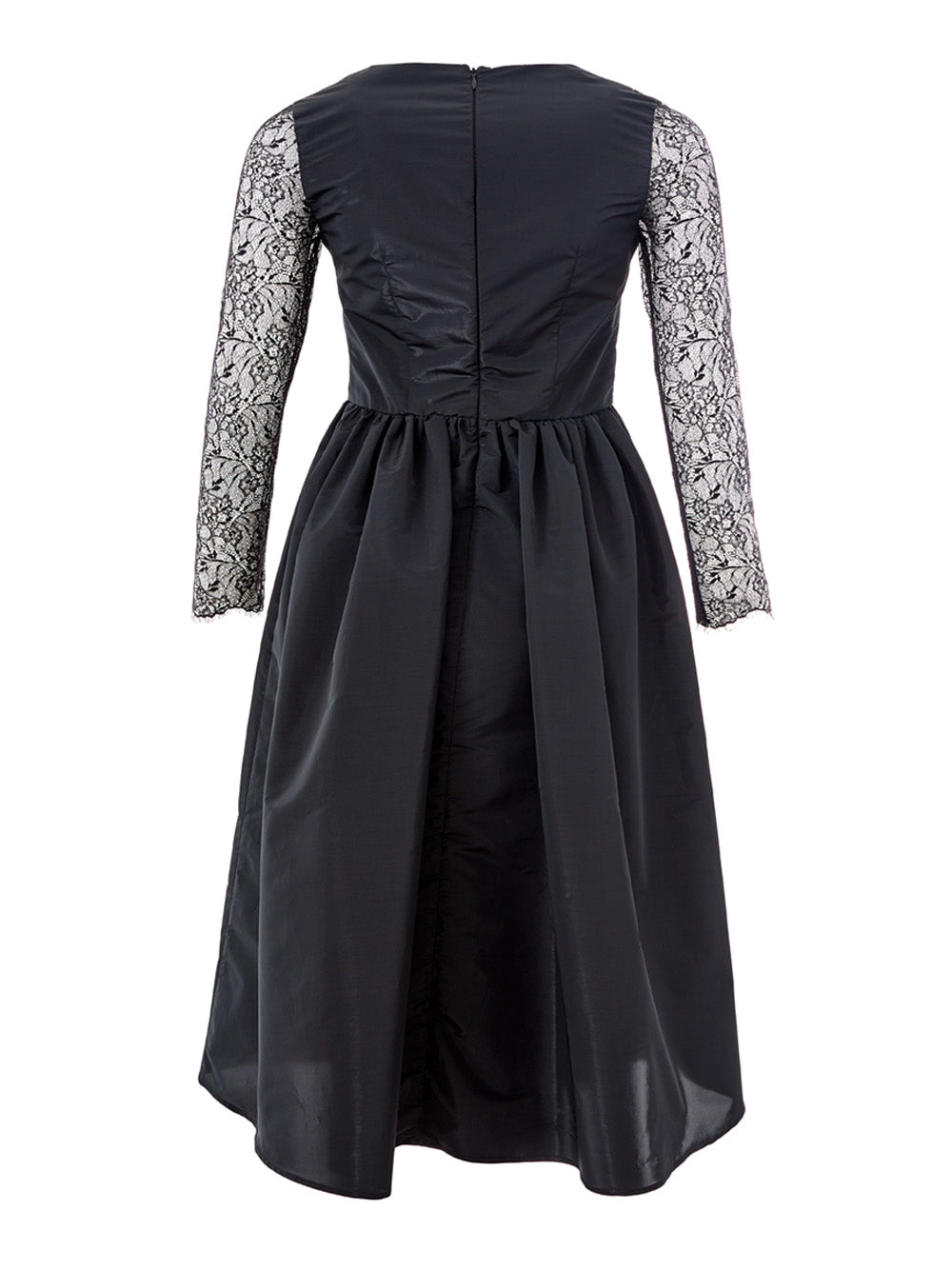 Lardini Black Long Dress with Lace details