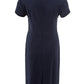 Lardini Blue V-Neck midi lenght Viscose dress