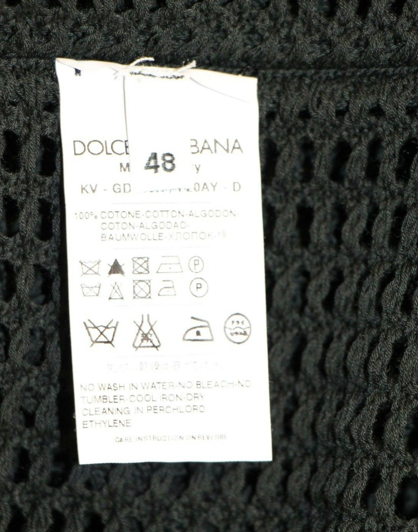 Dolce & Gabbana Elegant V-Neck Dark Green Knitted Sweater