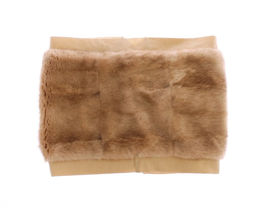 Dolce & Gabbana Exclusive Beige MINK Fur Scarf Wrap
