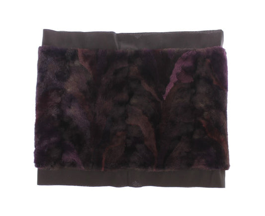Dolce & Gabbana Exquisite Purple MINK Fur Scarf Wrap