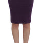 John Galliano Elegant Purple Pencil Skirt