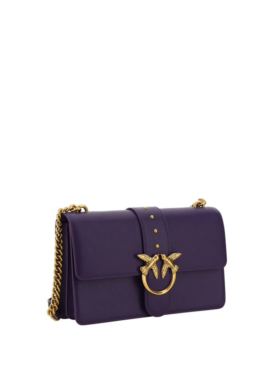 PINKO Elegant Purple Mini Shoulder Bag with Gold Accents