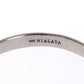 Nialaya Black Crystal 925 Silver Bangle Bracelet