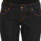 Cavalli Chic Blue Straight Fit Designer Jeans