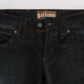 John Galliano Blue Wash Cotton Blend Slim Fit Bootcut Jeans