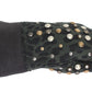 Dolce & Gabbana Elegant Studded Gray Wool Shearling Gloves