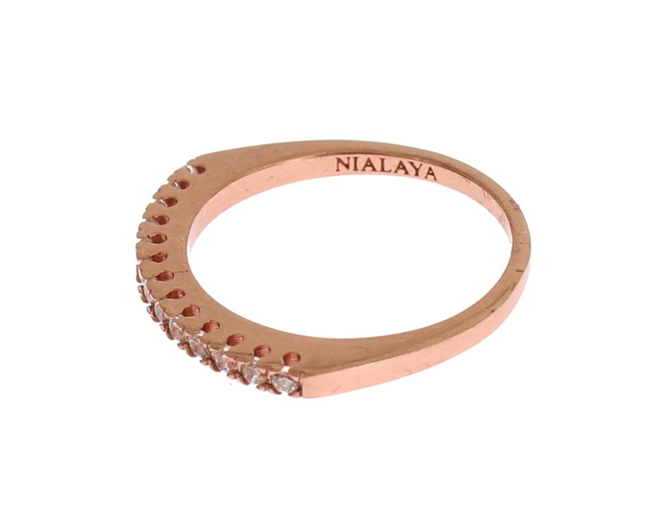 Nialaya Red Gold 925 Silver Ring