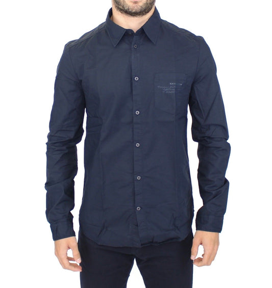 Ermanno Scervino Stunning Blue Cotton Casual Shirt