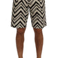 Dolce & Gabbana Striped Casual Knee-High Shorts